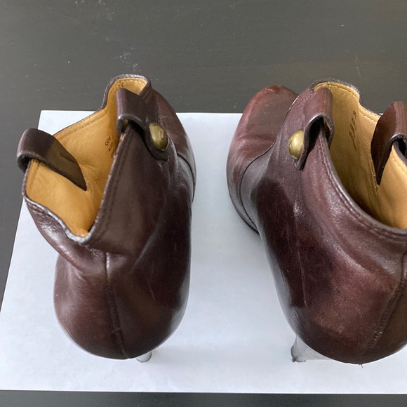 Coach - Chocolate Brown Leather Booties - Picture 4 of 9